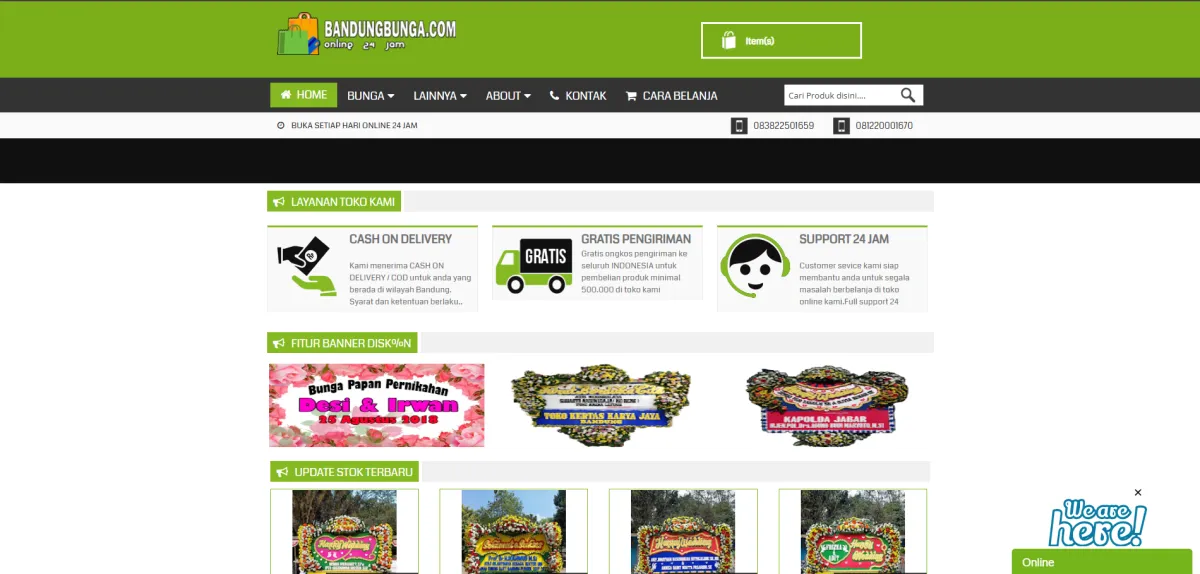 Website Toko Bunga Bandung