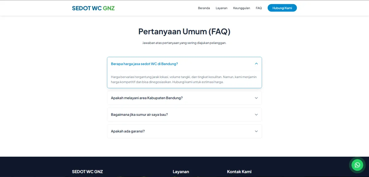 Website Sedot Wc Bandung