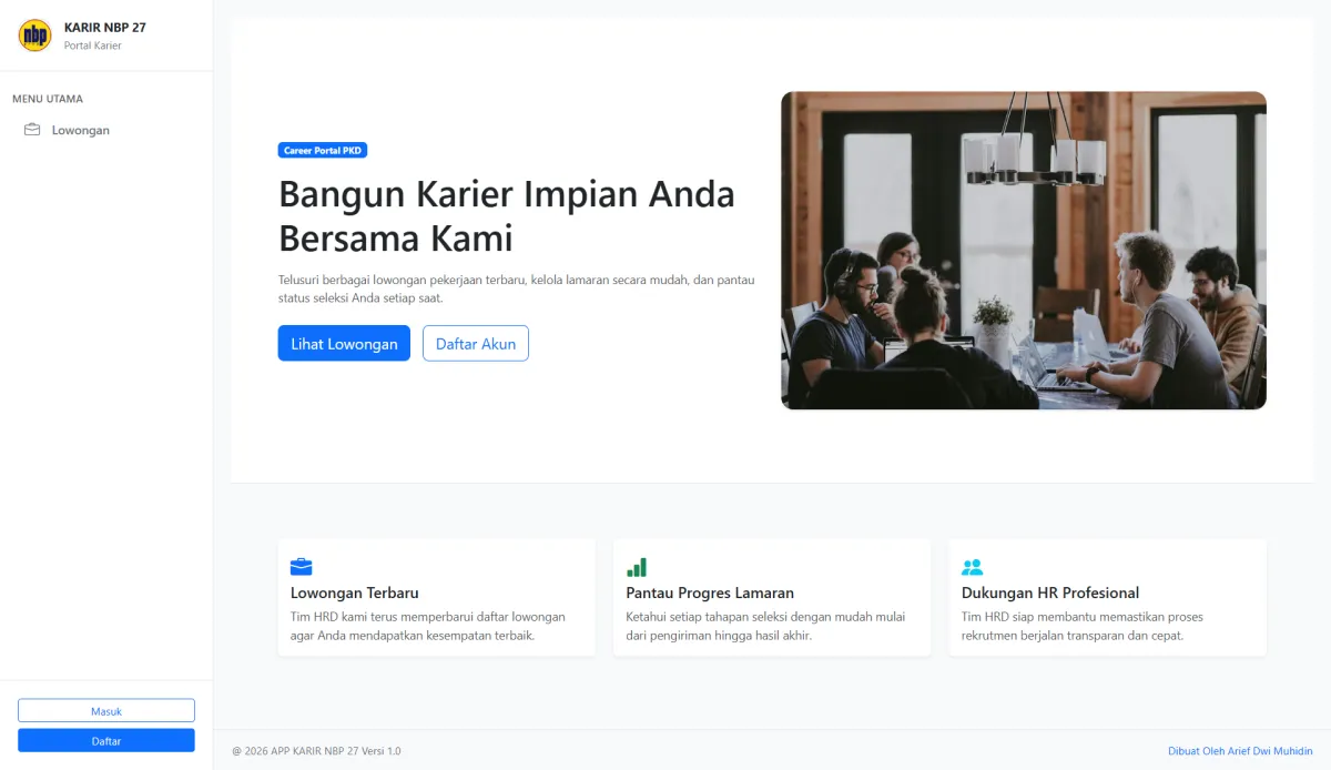 Website Lowongan Kerja Perusahaan